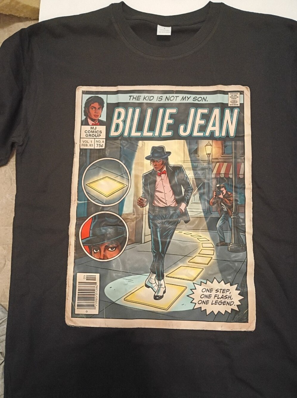 Billie Jean Graphic Short Sleeve Tee - Black